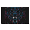 Dark Geometric Wolf Print Polyester Doormat