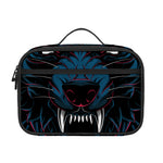 Dark Geometric Wolf Print Portable Lunch Bag