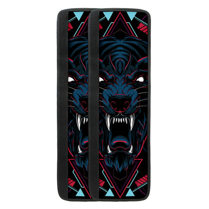 Dark Geometric Wolf Print Refrigerator Handle Covers