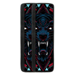 Dark Geometric Wolf Print Refrigerator Handle Covers