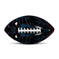 Dark Geometric Wolf Print Rugby Ball