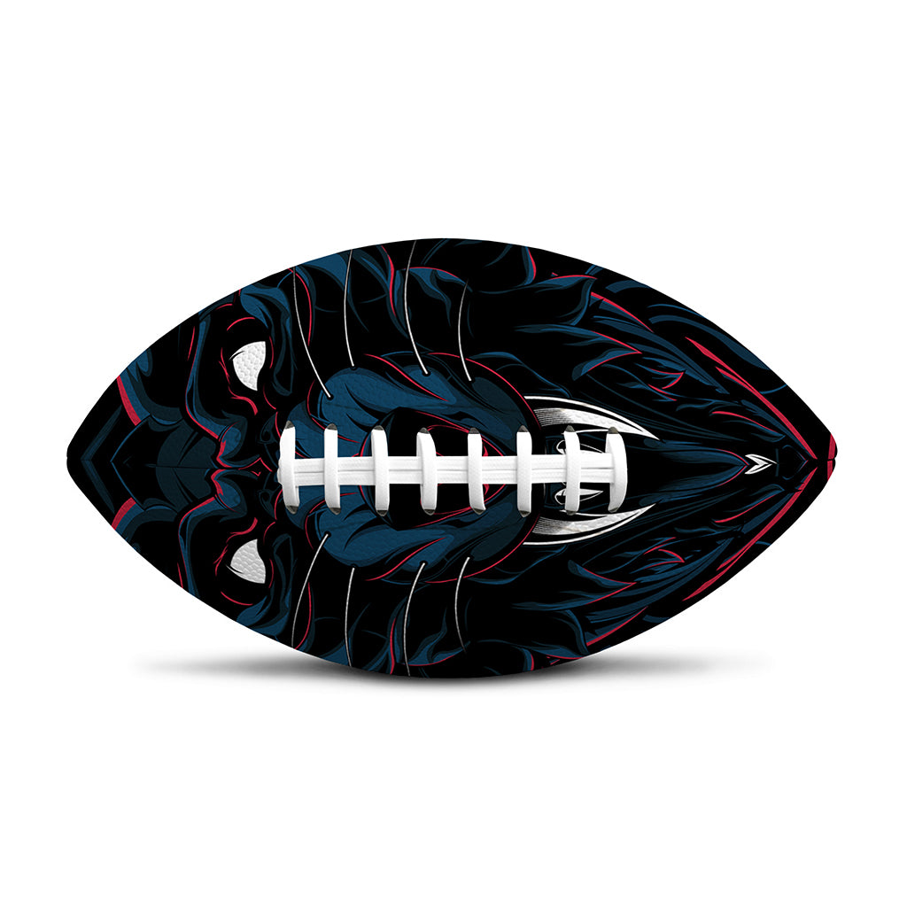 Dark Geometric Wolf Print Rugby Ball