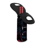 Dark Geometric Wolf Print Single Neoprene Wine Tote