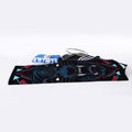 Dark Geometric Wolf Print Sports Towel