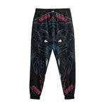 Dark Geometric Wolf Print Sweatpants