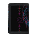 Dark Geometric Wolf Print Trifold Wallet