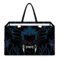 Dark Geometric Wolf Print Utility Tote Bag