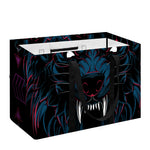 Dark Geometric Wolf Print Utility Tote Bag