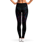 Dark Geometric Wolf Print Women's Leggings