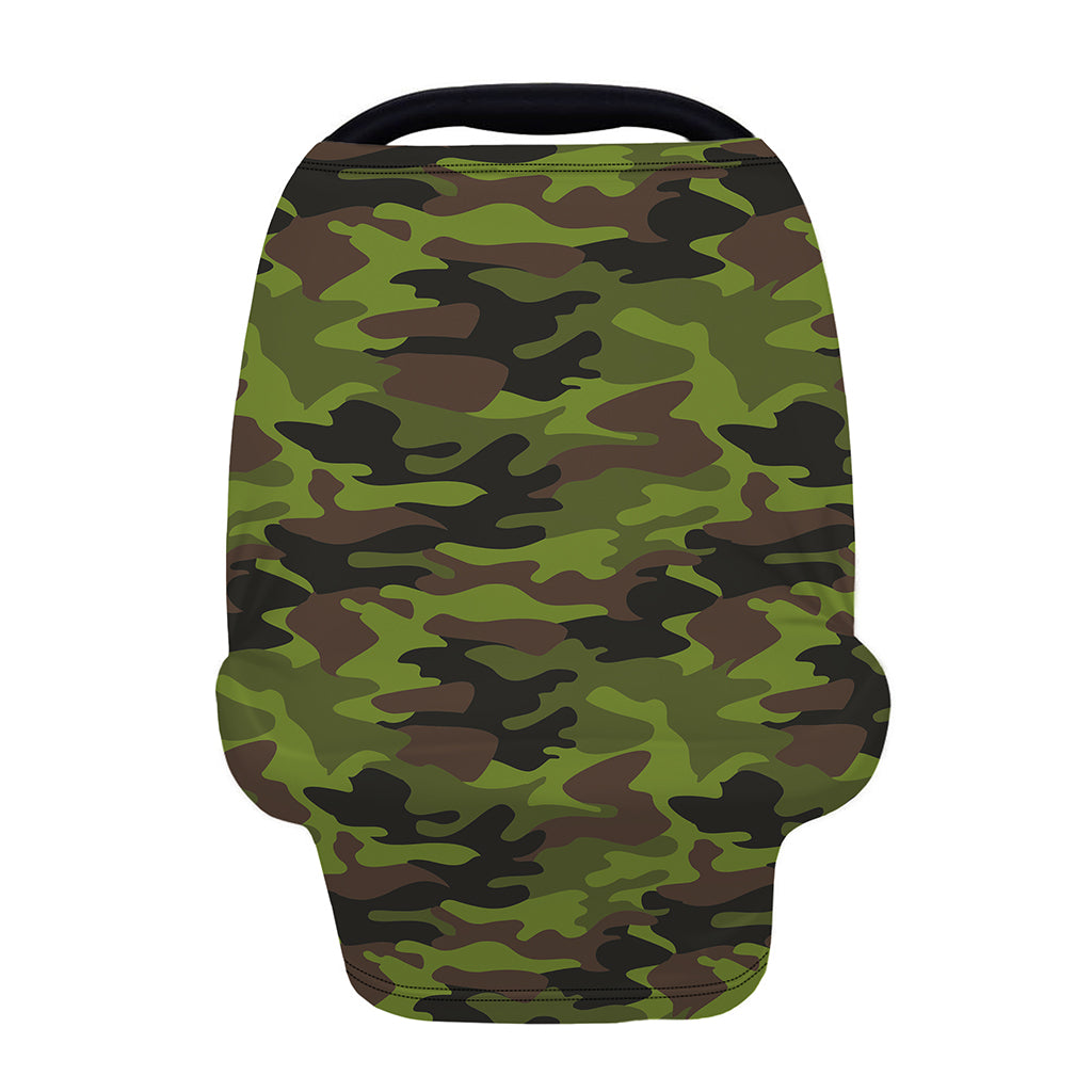 Dark Green And Black Camouflage Print Baby Seat Cover