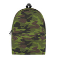 Dark Green And Black Camouflage Print School Backpack