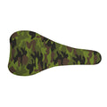 Dark Green And Black Camouflage Print Bicycle Seat Cover