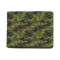 Dark Green And Black Camouflage Print Bifold Wallet