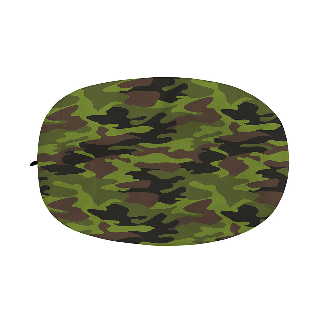 Dark Green And Black Camouflage Print Car Side Mirror Covers