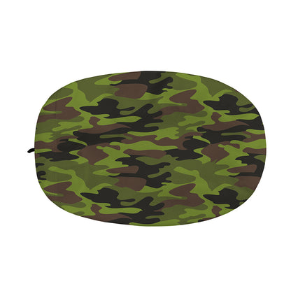 Dark Green And Black Camouflage Print Car Side Mirror Covers
