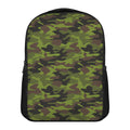 Dark Green And Black Camouflage Print Casual Backpack