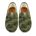 Dark Green And Black Camouflage Print Casual Shoes