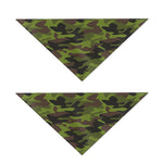 Dark Green And Black Camouflage Print Dog Bandana