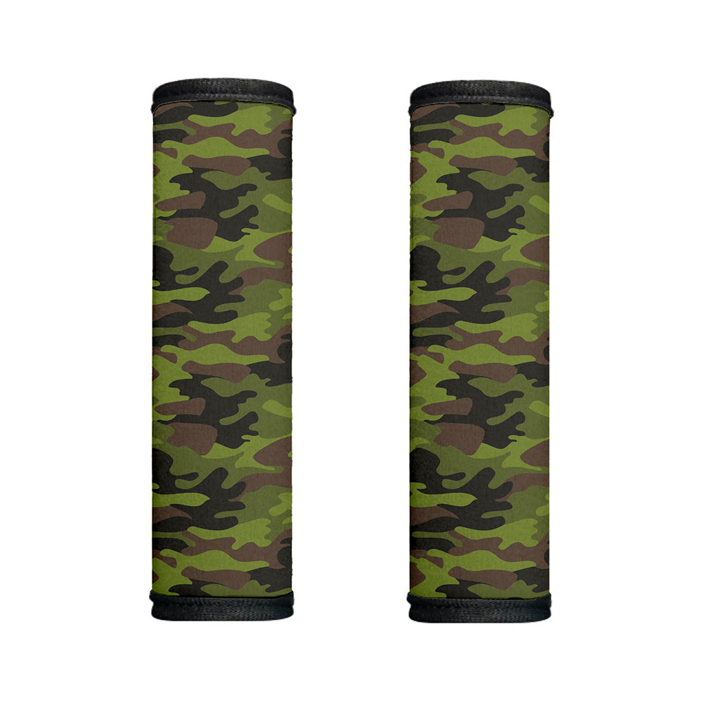 Dark Green And Black Camouflage Print Handle Covers