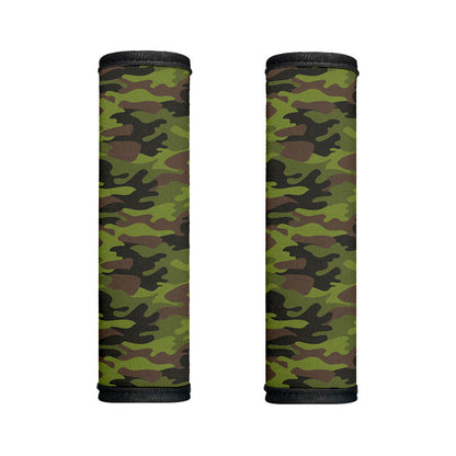 Dark Green And Black Camouflage Print Handle Covers