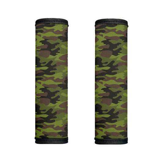 Dark Green And Black Camouflage Print Handle Covers