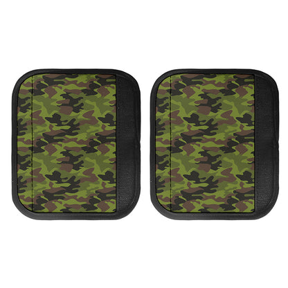 Dark Green And Black Camouflage Print Handle Covers