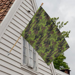 Dark Green And Black Camouflage Print House Flag