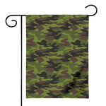 Dark Green And Black Camouflage Print House Flag