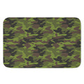 Dark Green And Black Camouflage Print Indoor Door Mat