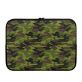 Dark Green And Black Camouflage Print Laptop Sleeve