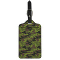 Dark Green And Black Camouflage Print Luggage Tag