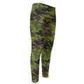 Dark Green And Black Camouflage Print Men's Compression Pants