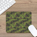 Dark Green And Black Camouflage Print Mouse Pad