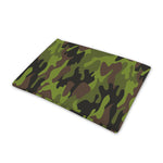 Dark Green And Black Camouflage Print Pet Cooling Mat Cover