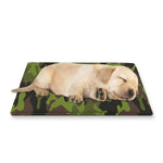 Dark Green And Black Camouflage Print Pet Cooling Mat Cover