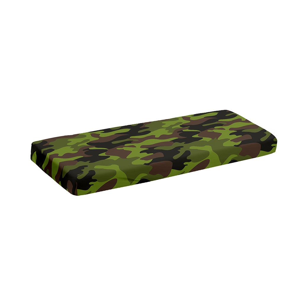 Dark Green And Black Camouflage Print Piano Keyboard Cover