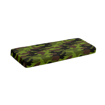 Dark Green And Black Camouflage Print Piano Keyboard Cover