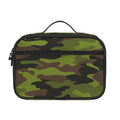 Dark Green And Black Camouflage Print Portable Lunch Bag