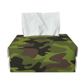 Dark Green And Black Camouflage Print Rectangle Tissue Box Cover