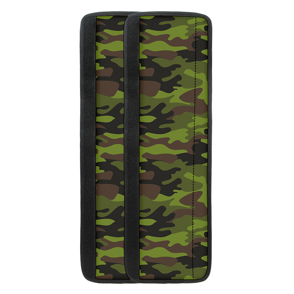 Dark Green And Black Camouflage Print Refrigerator Handle Covers