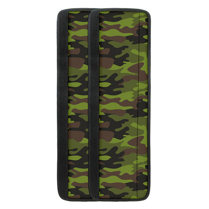 Dark Green And Black Camouflage Print Refrigerator Handle Covers
