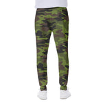 Dark Green And Black Camouflage Print Scuba Joggers