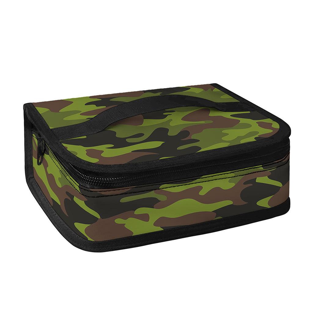 Dark Green And Black Camouflage Print Small Lunch Bag