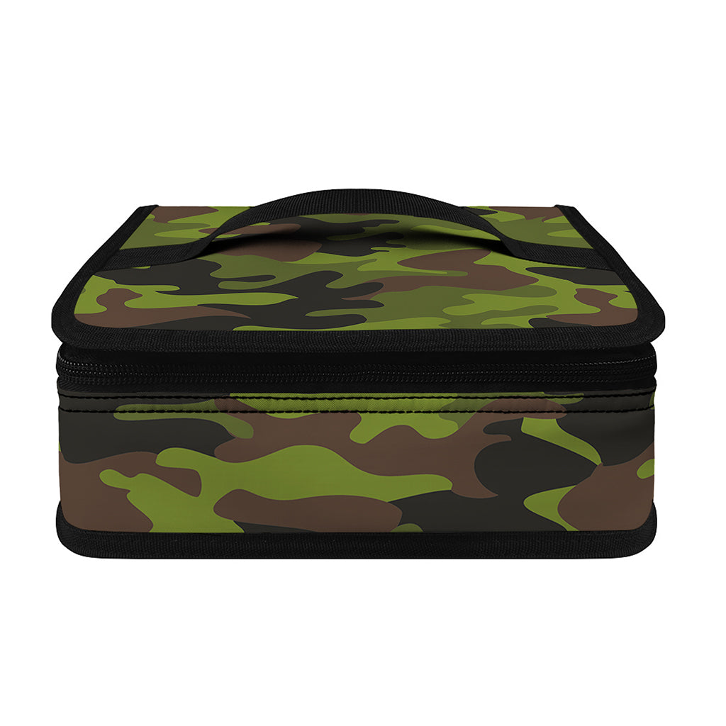 Dark Green And Black Camouflage Print Small Lunch Bag