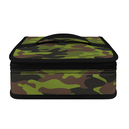 Dark Green And Black Camouflage Print Small Lunch Bag