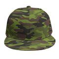 Dark Green And Black Camouflage Print Snapback Cap