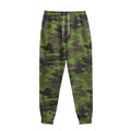 Dark Green And Black Camouflage Print Sweatpants
