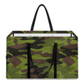 Dark Green And Black Camouflage Print Utility Tote Bag
