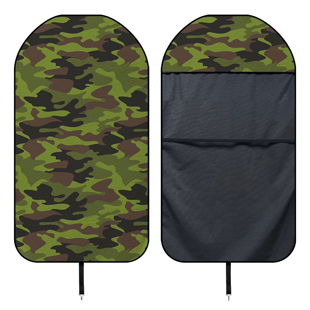 Dark Green And Black Camouflage Print Waterproof Car Seat Cover