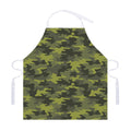 Dark Green Camouflage Print Adjustable Apron